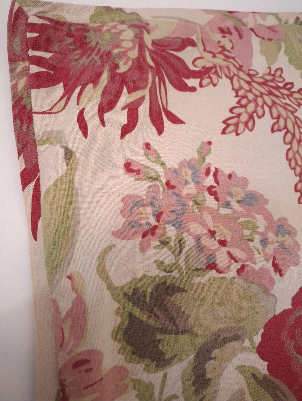 Pottery Barn Marla Floral Print Linen Blend Standard Pillow Sham